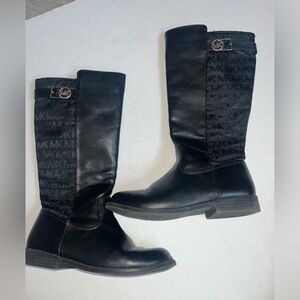 Girls Michael Kors Black  Tall Boots Size 2